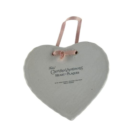 Vintage Paula Cherished Sentiments Ceramic Heart Plaque Mother Wall Hanging Gift - Picture 4 of 4